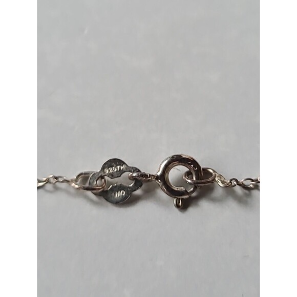 925 CZ Cross Pendant Necklace Vintage - Picture 9 of 10